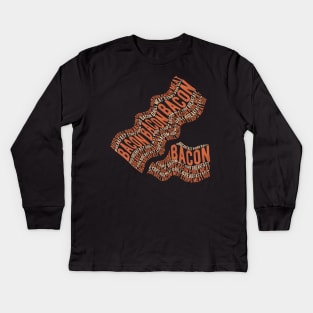 Cool Funny Bacon Lover Kids Long Sleeve T-Shirt